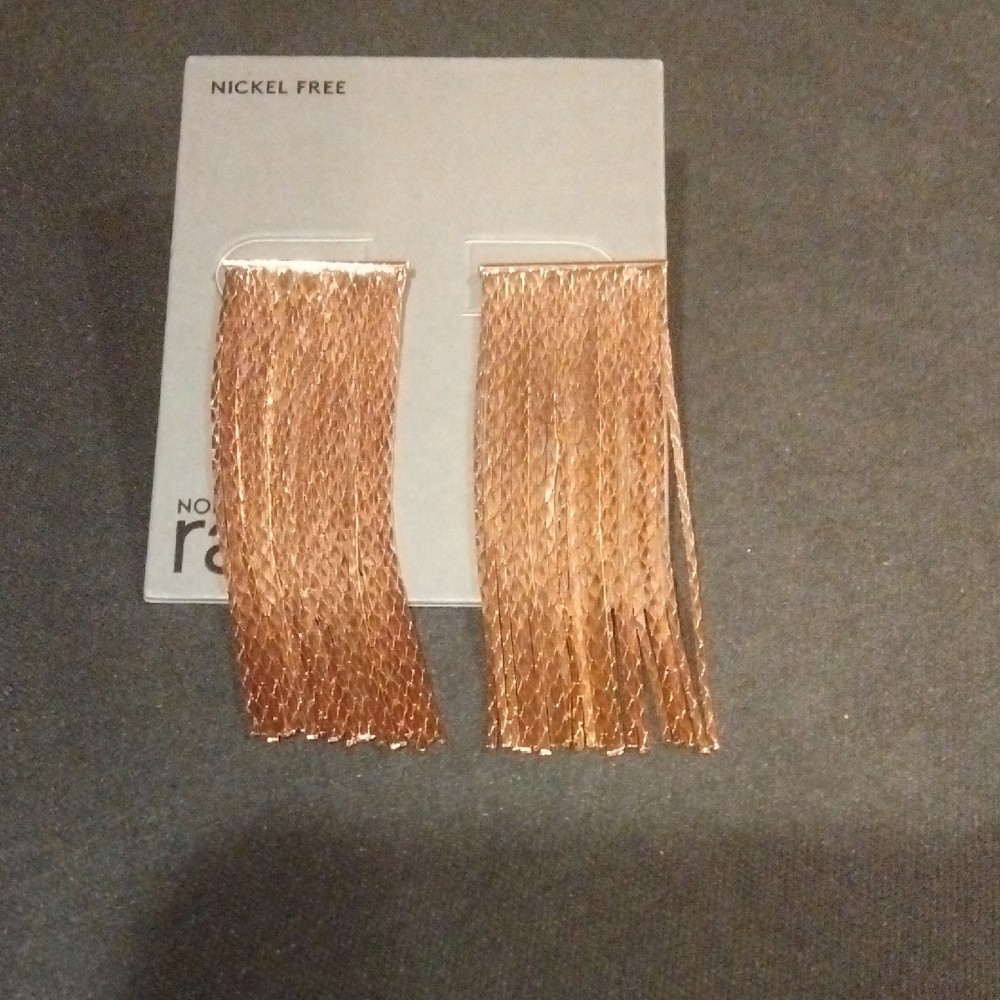 Nordstrom Gold Tassel Earrings Luxurious Statement Jewelry